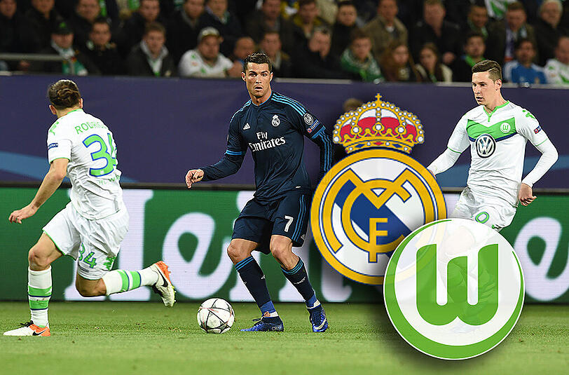 Im Hinspiel bliebt Reals Superstar Cristiano Ronaldo (m.) relativ unauffällig, am Dienstag kann er sich dann vor heimischem Publikum beweisen.