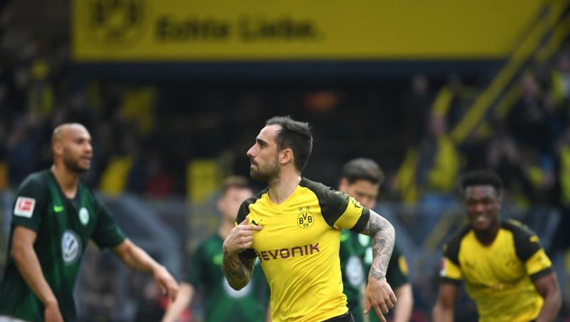 Dortmunder Matchwinner gegen Wolfsburg: Paco Alcácer. Dortmunder Matchwinner gegen Wolfsburg: Paco Alcácer.