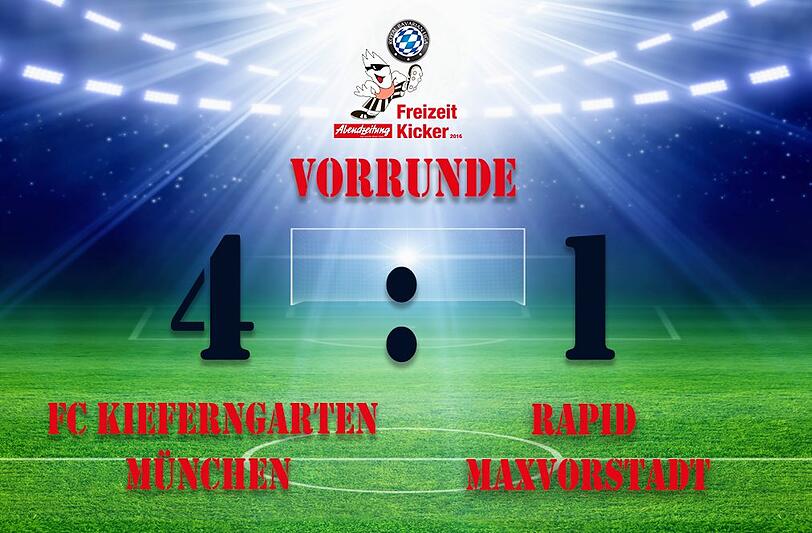 FC Kiefergarten München gewinnt das Spiel mit 4:1.