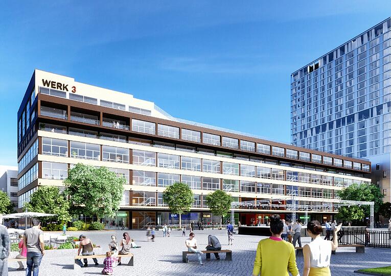 Kulturquartier statt Partyzone: So soll das "Werk 3" aussehen, wenn es fertig ist. Foto: Projektgesellschaft Werk 3