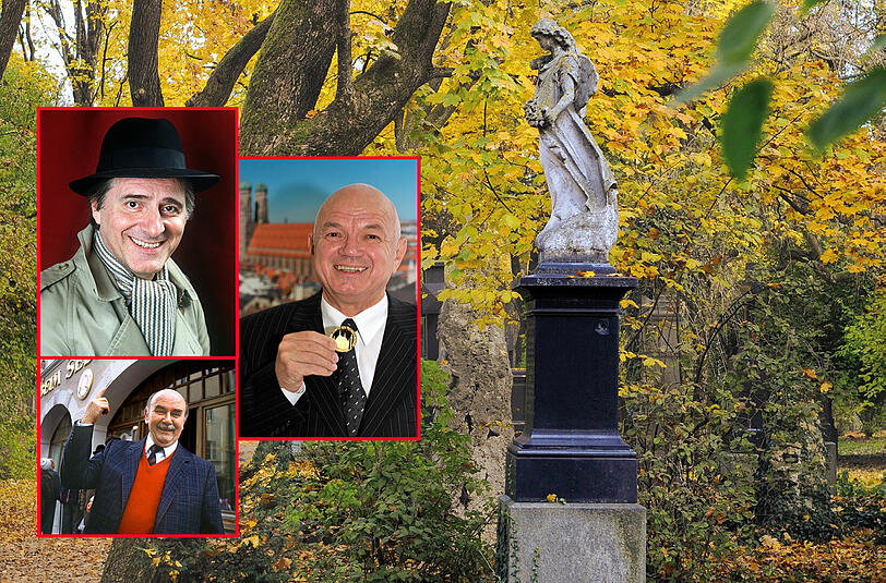 Nymphenburg, Neuhausen, Perlach, Maxvorstadt oder Solln: Auf Münchens kleinen Friedhöfen 
ruhen viele Prominente und Persönlichkeiten. Wo unter anderem die Gräber von Helmut Fischer, Walter Sedlmayr und Jörg Hube zu finden sind:
