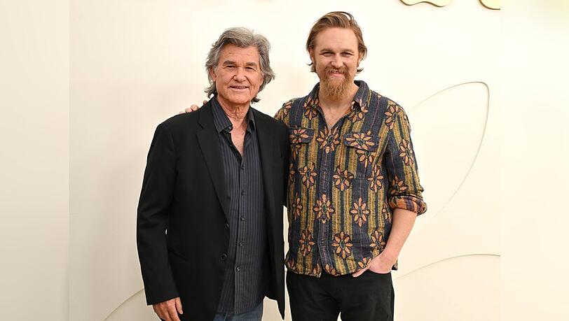 Kurt Russell (l.) und Wyatt Russell spielen beide in der Apple-TV-Serie ""Monarch: Legacy of Monsters" mit.