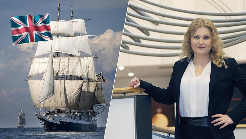 Die britische Flotte war einst die größte der Welt. Der Name dieses Großseglers – "Lord Nelson" – erinnert an den siegreichen Admiral der Schlacht von Trafalgar - rechts: AZ-Gastautorin Nadja Hirsch. Die britische Flotte war einst die größte der Welt. Der Name dieses Großseglers – "Lord Nelson" – erinnert an den siegreichen Admiral der Schlacht von Trafalgar - rechts: AZ-Gastautorin Nadja Hirsch.