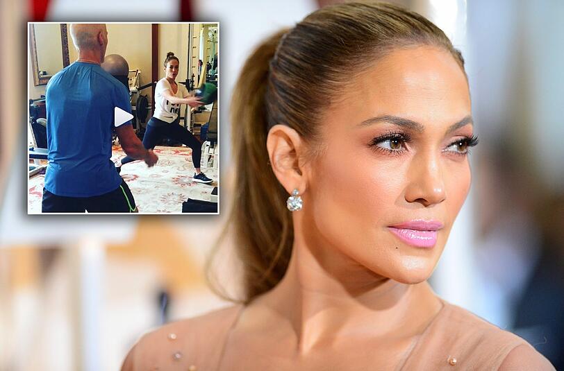 Auf Instagram zeigt Jennifer Lopez gemeinsam mit ihrem Personaltrainer David Kirsch, wie sie ihren Körper in Form bringt.
