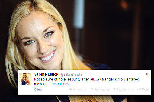 Sabine Lisicki: Ein Fremder ist bei ihr im Hotelzimmer aufgetaucht. Das twittert der Tennis-Star und stellt die Hotelsicherheit in Frage.