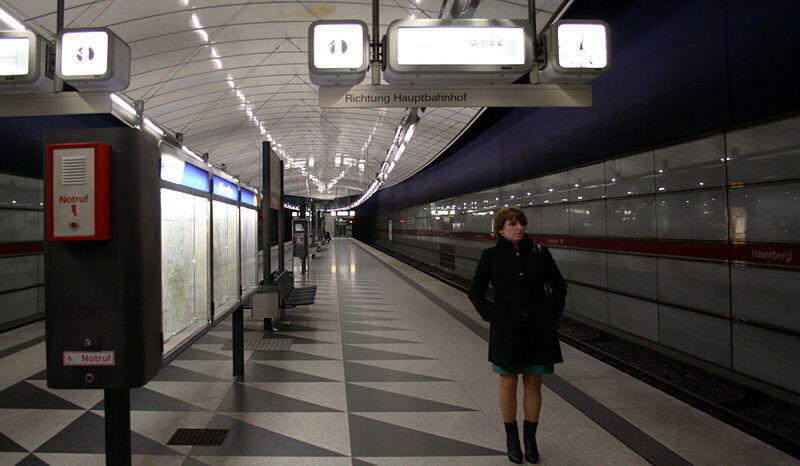 Der U-Bahnhof Hasenbergl.