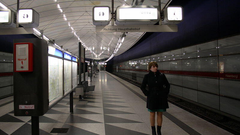 Der U-Bahnhof Hasenbergl. Der U-Bahnhof Hasenbergl.