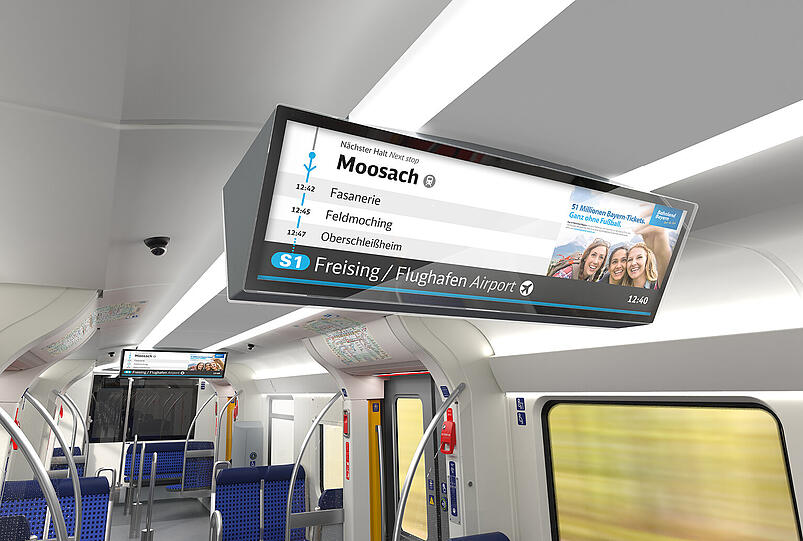 Diese Monitore sollen in Echtzeit den Fahrtverlauf und andere Informationen anzeigen.