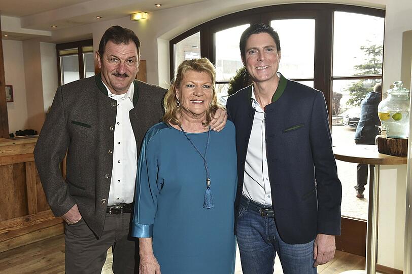 Siggi Riesch mit Frau und Schwiegersohn Marcus Höfl