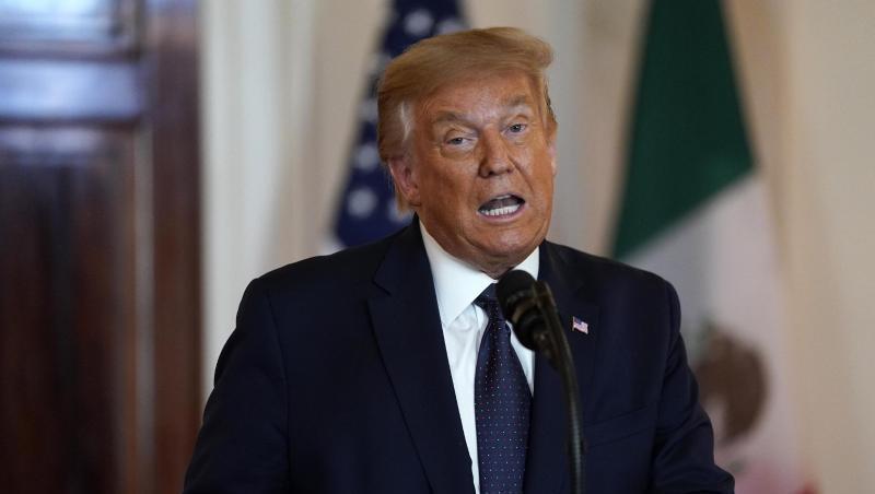 US-Präsident Donald Trump spricht auf einer Pressekonferenz. US-Präsident Donald Trump spricht auf einer Pressekonferenz.