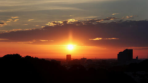 Was für ein erhabener Moment: Sonnenaufgang auf dem Olympiaberg.