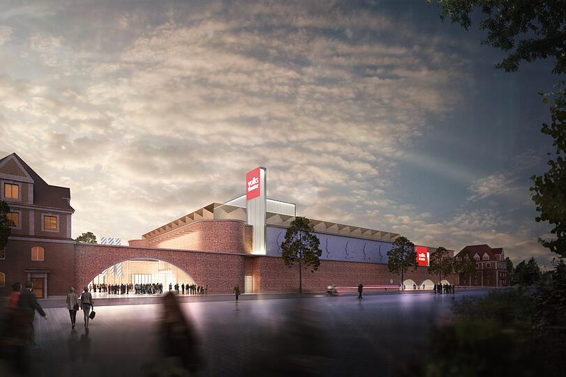 Das Äußere des neuen Volkstheaters im Viehhof.