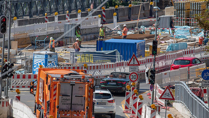 Rückblick: So sah es im August des vergangenen Jahres im Bereich der Ludwigsbrücke aus. (Archivbild)
