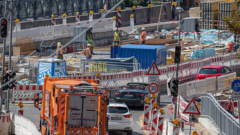 Rückblick: So sah es im August des vergangenen Jahres im Bereich der Ludwigsbrücke aus. (Archivbild)