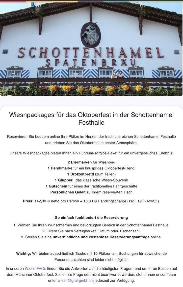 Das "Rundum-sorglos-Paket" für die Schottenhamel Festhalle. Das "Rundum-sorglos-Paket" für die Schottenhamel Festhalle.