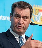 Bayerns Ministerpräsident Markus Söder sieht seinen Platz in München. Bayerns Ministerpräsident Markus Söder sieht seinen Platz in München.