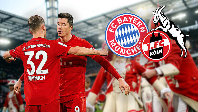 In den kommenden 32 Tagen geht es für die Bayern-Stars Joshua Kimmich (l.) und Robert Lewandowski um die Wahrung der Triple-Träume. Bei Gegner Köln steht der Karneval an. In den kommenden 32 Tagen geht es für die Bayern-Stars Joshua Kimmich (l.) und Robert Lewandowski um die Wahrung der Triple-Träume. Bei Gegner Köln steht der Karneval an.