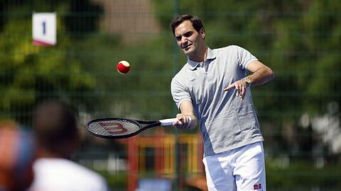 Roger Federer wird in Halle geehrt.