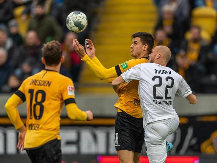 Das Tor von Alexander Jeremejeff (M) reichte Dynamo Dresden letztlich nicht zum Sieg.