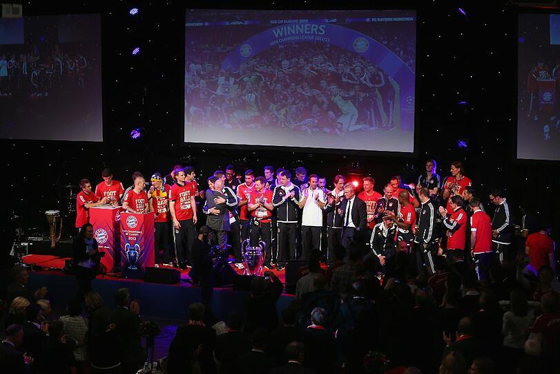 So sehen Sieger aus! Die Helden von London feiern den Champions League-Sieg 2013.