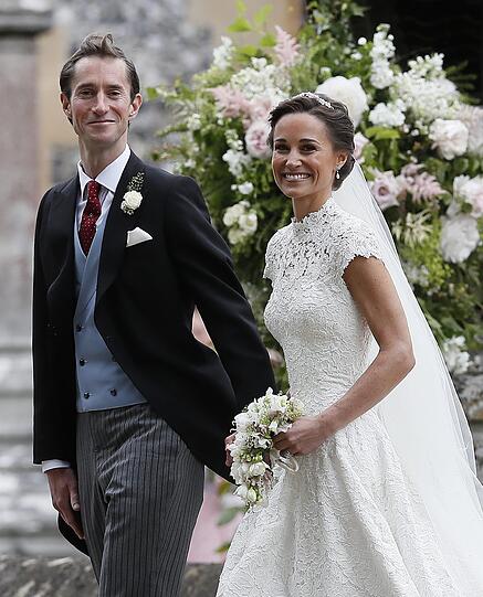 Pippa Middleton und ihr Ehemann James Matthews kurz nach der Trauung.