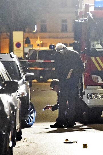Die Polizei sichert Spuren