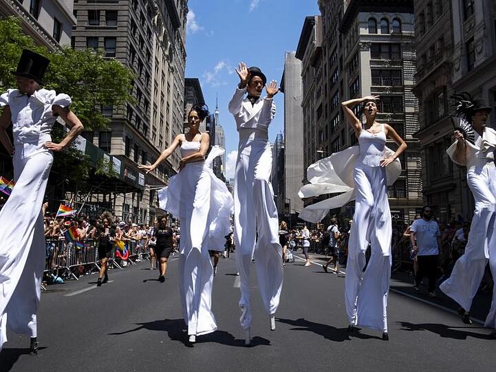 Teilnehmer des "Pride March" in New York.