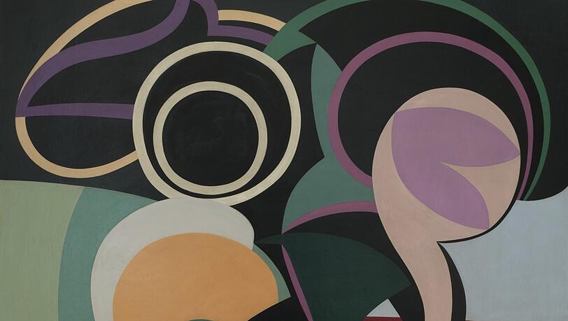 Auch Auguste Herbin landet beim „Jazz“ - hier in einer herrlichen Abstraktion von 1936. Auch Auguste Herbin landet beim „Jazz“ - hier in einer herrlichen Abstraktion von 1936.
