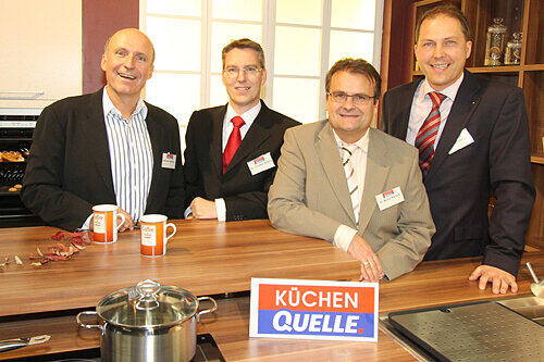 Die neuen Chefs der Küchen-Quelle: Alexander Fackelmann, Christian Bühler, Bernd Warnick, Hannes Streng (v.li.).