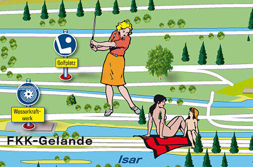 Höhe Wasserkraftwerk: Rechts der Isar nähern wir uns dem Grünwalder Platz.