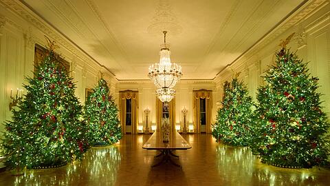 Die First Lady der USA, Melania Trump, hat das Weiße Haus weihnachtlich geschmückt.