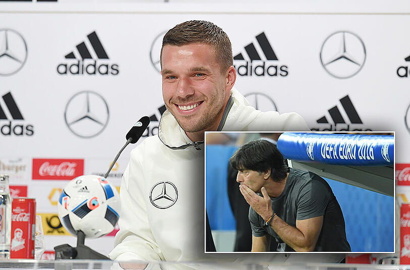 Immer wieder für einen Lacher gut: DFB-Spaßkanone Lukas Podolski