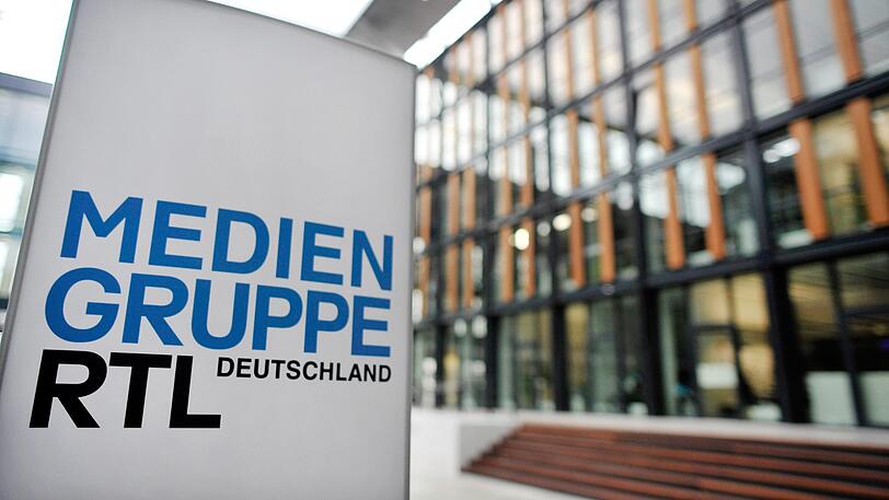 Der Eingangsbereich des Gebäudes der RTL Mediengruppe in Köln.