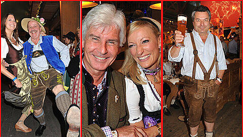Promis feiern bei der Radio-Gong-Party auf der Wiesn im Weinzelt. Die Bilder
