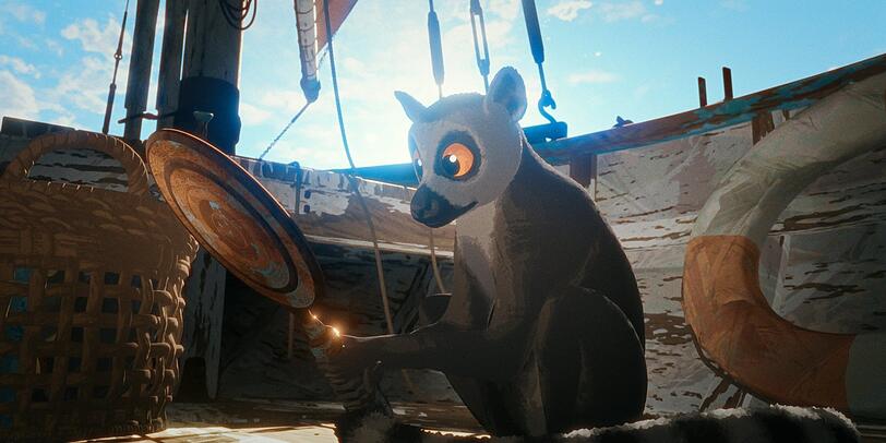 Der Lemur ist ein bisschen eitel.