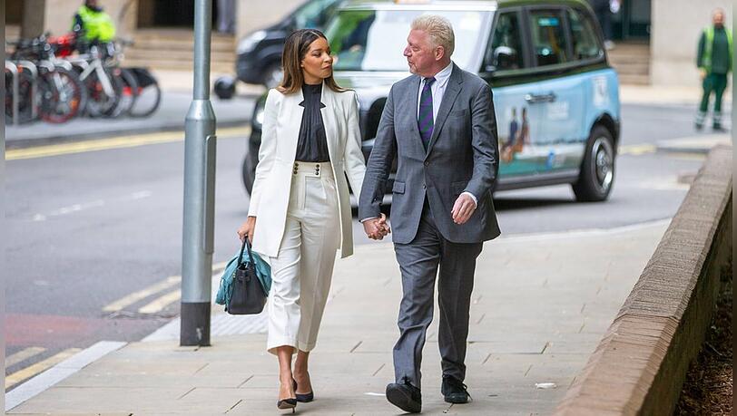 Lilian de Carvalho Monteiro und Boris Becker Ende April auf dem Weg ins Gericht.