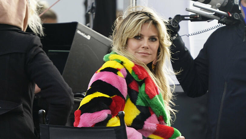 Heidi Klum bei den Dreharbeiten zur 16. Staffel "Germany's Next Topmodel" im November in Berlin.
