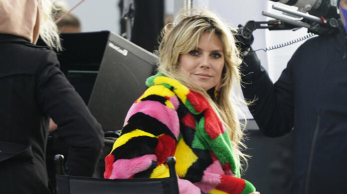 Heidi Klum bei den Dreharbeiten zur 16. Staffel "Germany's Next Topmodel" im November in Berlin.