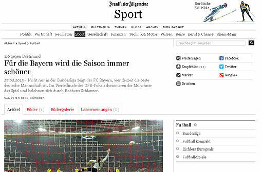 Fast poetisch klingt da die FAZ: Für die Bayern werde die "Saison immer schöner".