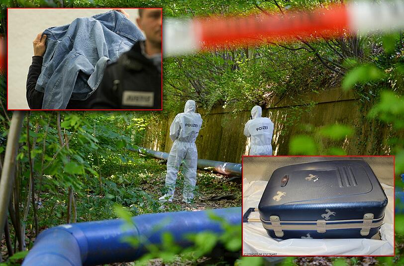 Der Angeklagte soll einen 50 Jahre alten Mann erschlagen und später eine 47-jährige Frau erstochen haben. Er habe die beiden vergleichsweise kleinen Leichen in die zwei Koffer gepackt und diese im Schlossgarten von Stuttgart abgestellt.