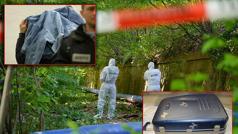 Der Angeklagte soll einen 50 Jahre alten Mann erschlagen und später eine 47-jährige Frau erstochen haben. Er habe die beiden vergleichsweise kleinen Leichen in die zwei Koffer gepackt und diese im Schlossgarten von Stuttgart abgestellt. Der Angeklagte soll einen 50 Jahre alten Mann erschlagen und später eine 47-jährige Frau erstochen haben. Er habe die beiden vergleichsweise kleinen Leichen in die zwei Koffer gepackt und diese im Schlossgarten von Stuttgart abgestellt.