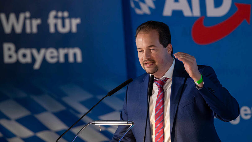 Martin Sichert am Samstag beim Landesparteitag der AfD in Greding. Martin Sichert am Samstag beim Landesparteitag der AfD in Greding.