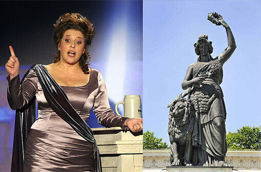 Luise Kinseher gibt wieder die Bavaria. Fell, Löwe, Schwert, Frisur: Wir haben uns die Statue genauer angesehen.