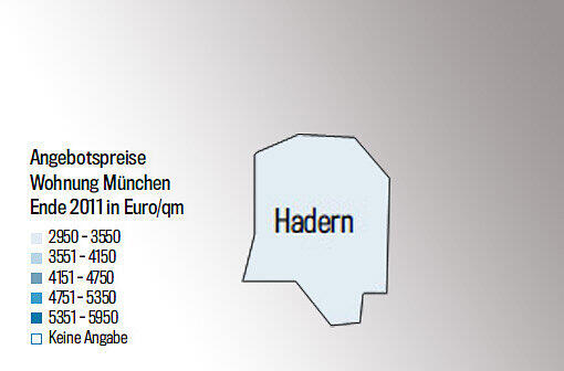 Die Quadratmeterpreise in den Stadtvierteln. Je dunkler das blau, desto teurer die Wohnungen. Alles unter 4000 Euro ist heute günstig. Checken Sie Ihr Viertel. Einfach weiterklicken!