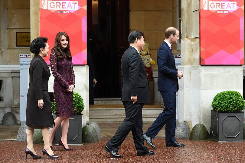 Prinz William und Herzogin Kate empfangen am Mittwoch den chinesischen Präsidenten Xi Jinping und seine Frau Peng Liyuan in London.