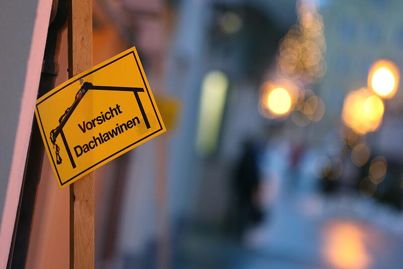 Nicht nur hier drohen Dachlawinen abzustürzen.