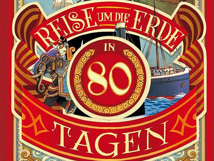 Klassiker der Weltliteratur: "Reise um die Erde in 80 Tagen" von Jules Verne.