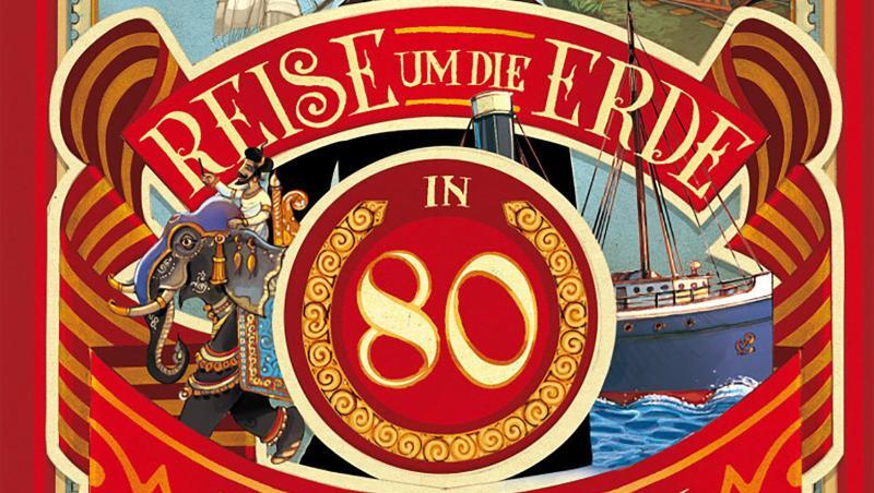 Klassiker der Weltliteratur: "Reise um die Erde in 80 Tagen" von Jules Verne. Klassiker der Weltliteratur: "Reise um die Erde in 80 Tagen" von Jules Verne.