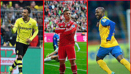 Aubameyang - Shaqiri - Kumbela: Die Matchwinner ihrer Vereine am 21. Spieltag der Bundesliga. Aubameyang - Shaqiri - Kumbela: Die Matchwinner ihrer Vereine am 21. Spieltag der Bundesliga.