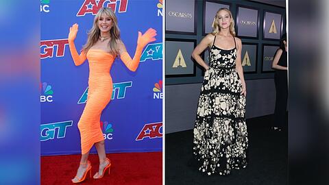 Jennifer Lawrence (r.) ist voll des Lobes über Heidi Klum.